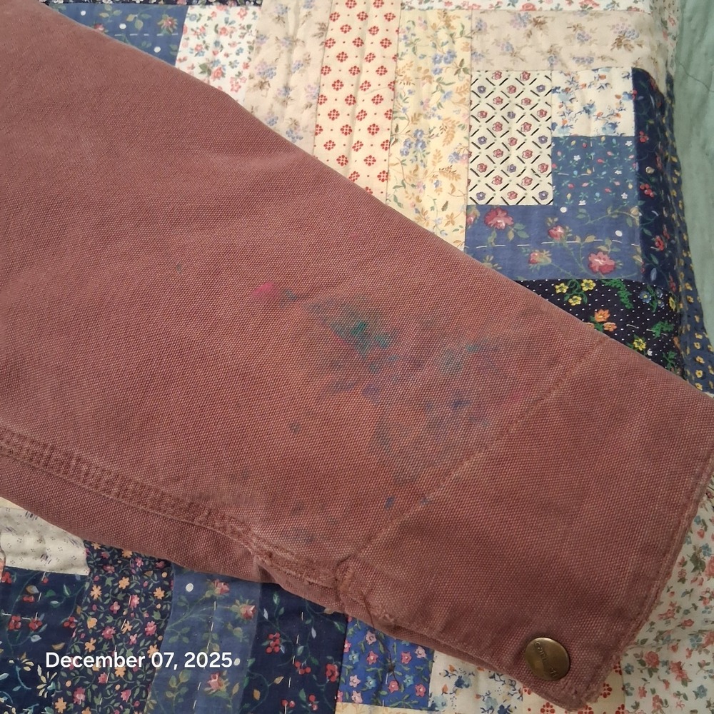 Vintage Carhartt JS1236 Redwood Detroit‎ Canvas Jacket Sheet Lined SZ Large Rare - Picture 5 of 15